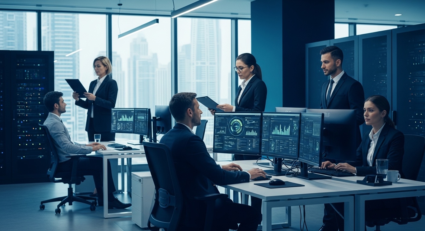 IT engineering team at work